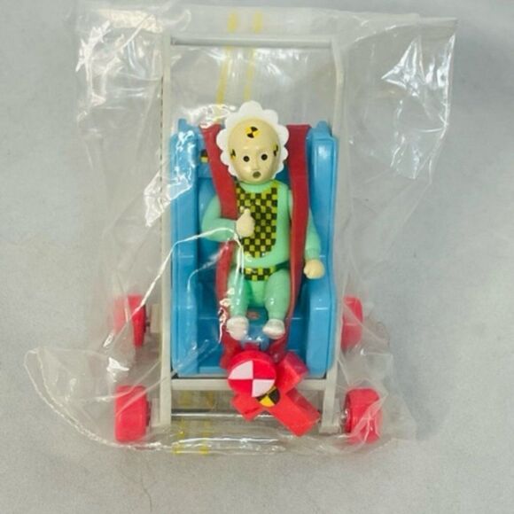 Vintage Crash Test Dummies Tyco 1991 Skid the Kid & Baby Stroller Excellent - No - Picture 1 of 4